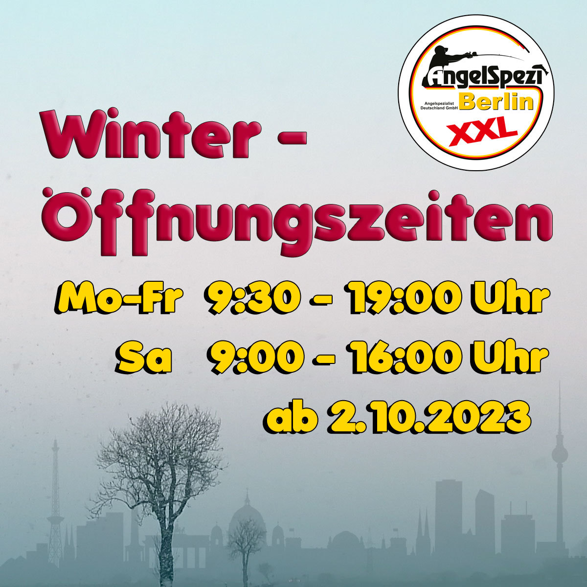 Winteröffnungszeiten im Spezi Berlin ab 2.10.2023