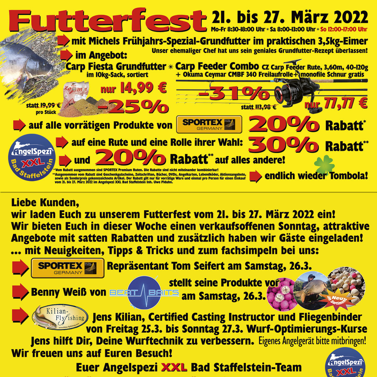 Futterfest im Spezi Bad Staffelstein vom 21. bis 27. März 2022