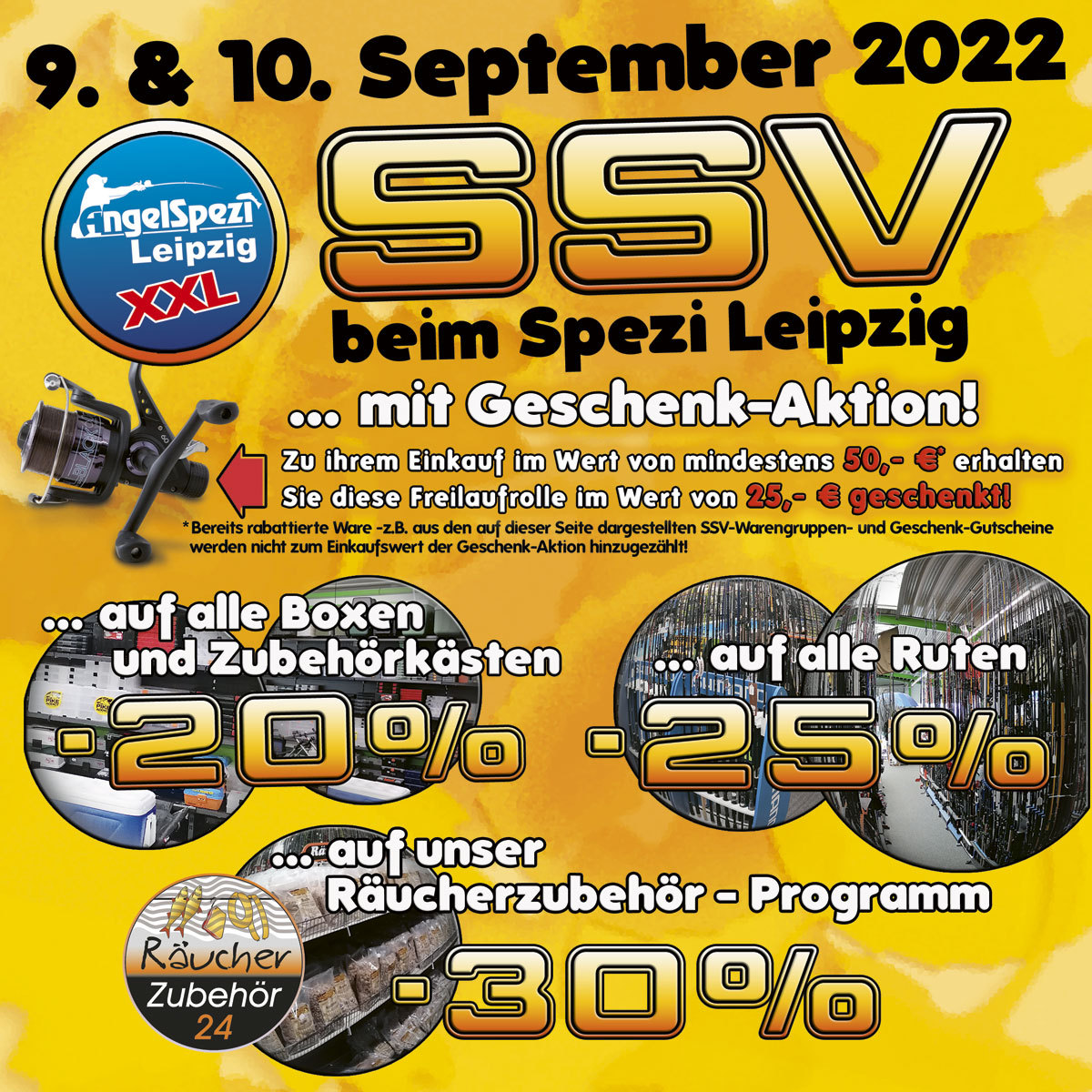 SSV-Aktion am 9. und 10. September 2022 im Angelspezi XXL Leipzig