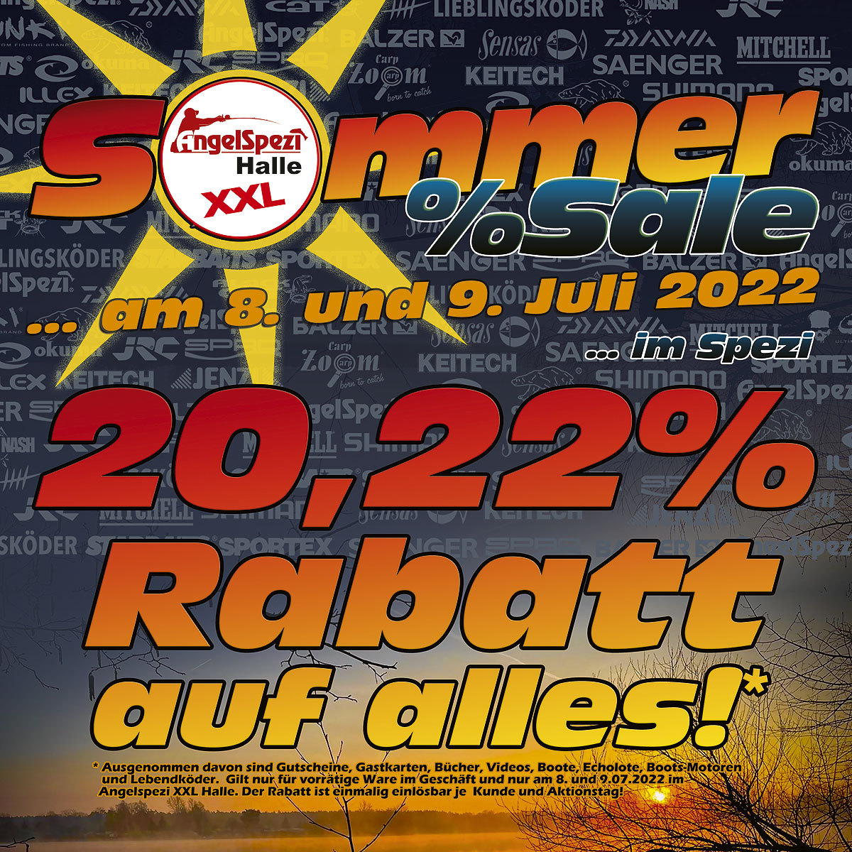 Sommer-Sale im Angelspezi XXL Halle am 8. und 9. Juli 2022